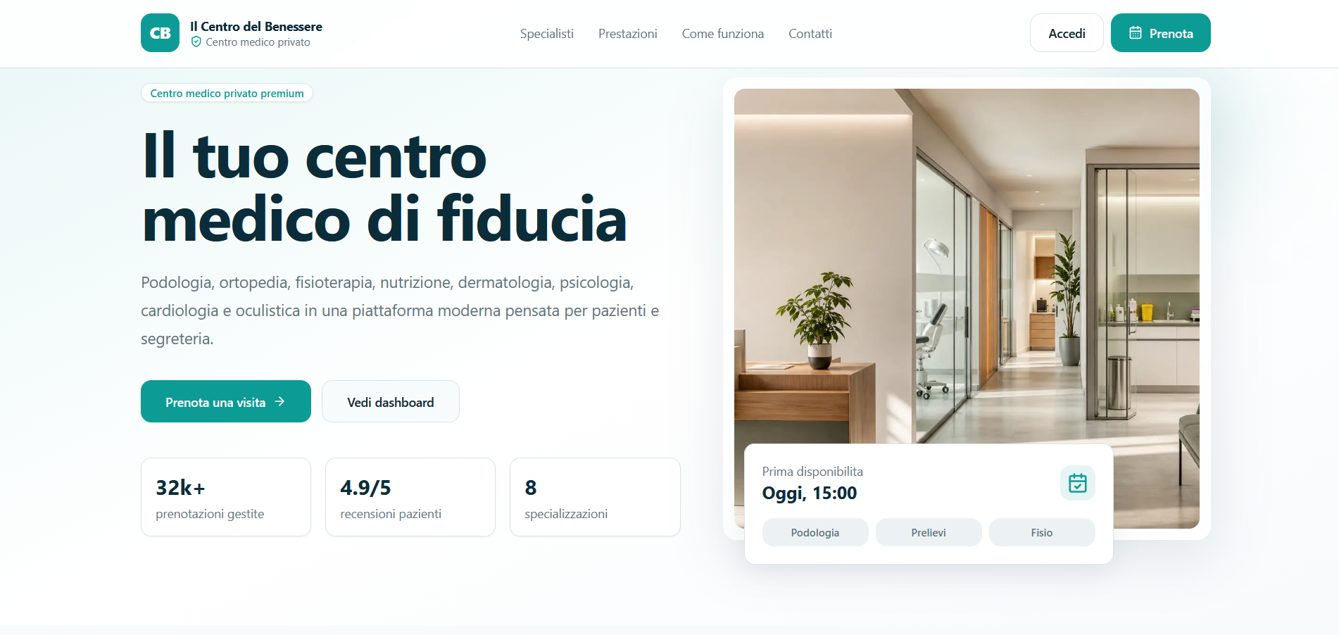 Anteprima demo Centro sanitario